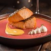 Лосось с соусом биск и сливочно творожным муссом / Salmon roasted on the grill 1711 - фото 4659